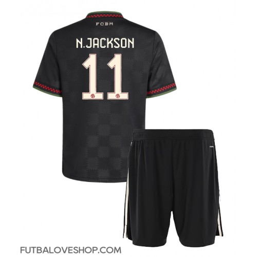Dres Bayern Munich Nicolas Jackson #11 Tretina pre deti 2025-26 Krátky Rukáv (+ trenírky)